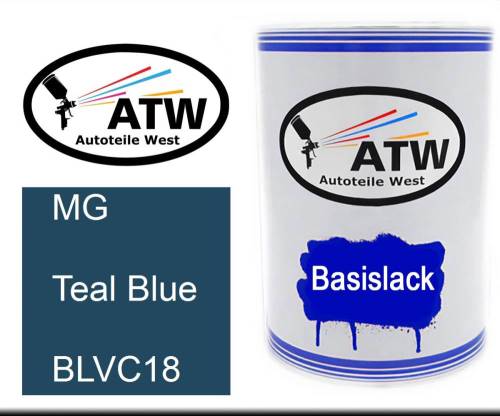 MG, Teal Blue, BLVC18: 500ml Lackdose, von ATW Autoteile West.